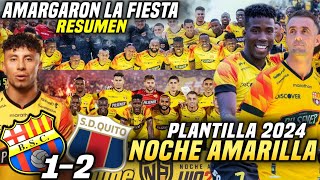 ESPECTÁCULO MUNDIAL ASÍ FUE LA NOCHE AMARILLA de BARCELONA SC con ESTADIO LLENO y PRESENTACIÓN 2024 [upl. by Adohr]