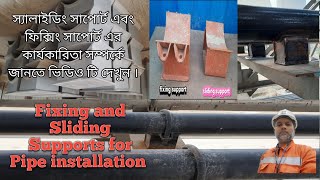 Fixing and Sliding Supports for Pipe installation [upl. by Nawj]