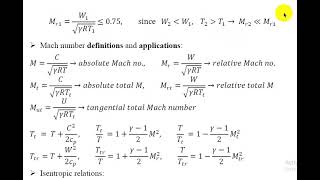 Mach number considerations in gas turbomachines [upl. by Eihcra]