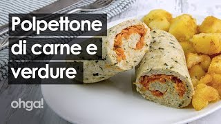 Polpettone di carne e verdure cotto in padella come cuocere al vapore senza frittura [upl. by Ardnasak955]