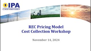 Workshop REC Pricing Model Cost Collection [upl. by Tabbi]