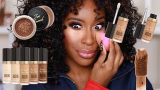 OK TOO FACED Dats What We Doing Now Sculpting Concealer  Powder Review  Jackie Aina [upl. by Cates224]