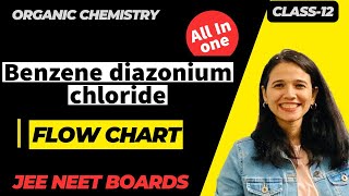 Benzene diazonium chloride Flow Chart class 12th Organic chemistry [upl. by Suirada914]