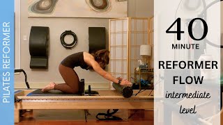 quotBALANCEquot FULL BODY PILATES REFORMER  40 Min  Intermediate Level  Prop Foam Roller [upl. by Siekram]