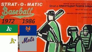 Strat O Matic Baseball Super Teams League 1986 Mets vs 1972 As [upl. by Lasorella]