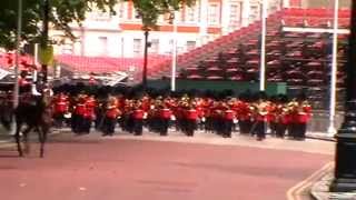 Trooping the Colour rehearsal May 2014  march off [upl. by Gardie]