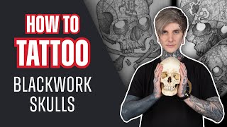 How to Tattoo Blackwork Skulls With Simon Mora  Tattoo Tutorial [upl. by Conny]