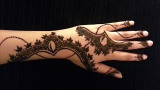 Arabic Simple Henna  Latest Mehndi Design  How To Apply Henna Mehendi Tattoo On Hand [upl. by Aerdnod]