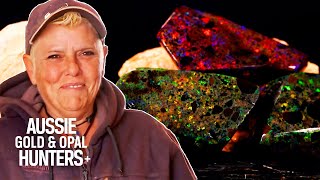 The Misfits Mine RAINBOW MATRIX Opal Worth A WHOPPING 180000  Outback Opal Hunters [upl. by Dituri392]