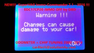 Super VAG IMMO EDC17CP20 IMMO OFF by OBD  NEW [upl. by Mallorie912]