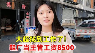 大超找到工作啦！鞋厂主管工资8500，却遭粉丝质疑是鞋厂老板？【大超走四方】 [upl. by Ire]