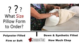 Hometexca Pillow Insert Sizing [upl. by Nodyl]