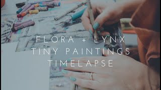 Flora Bowley and Lynzee Lynx Tiny Paintings Timelapse Fresh Paint [upl. by Albric]