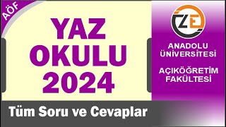 AÖF Yaz Okulu 2024 Nasıl Olacak Geçme Notu Katılmak Zorunlu mu Ücreti [upl. by Alesandrini73]