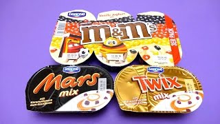 MampMs Danone Vanilla Joghurt Danone Mars amp Twix Mix Desserts [upl. by Remliw892]