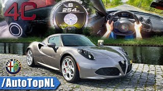 Alfa Romeo 4C  POV Exhaust SOUND Drive ACCELERATION amp TOP SPEED Autobahn by AutoTopNL [upl. by Marie]