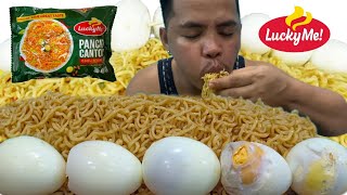 PANCIT CANTON CHILIMANSI WITH EGG MUKBANG  Pancit Canton Mukbang  Mukbang Philippines  Mhers tv [upl. by Immac190]