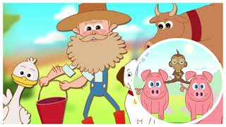 Old MacDonald Had A Farm Song  HooplaKidz Classics Nursery Rhymes  ACAPELLA [upl. by Eetse]