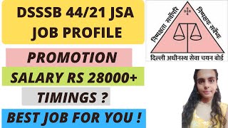 DSSSB 4421 JSA Job Profile  DSSSB LDC post Salary  Promotion  Syllabus  DSSSB JSA post dsssb [upl. by Yrdua]