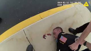 Police body cam captures violent arrest of belligerent man in Vineland [upl. by Allesor]