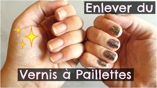 Comment ENLEVER le vernis à PAILLETTES ou semipermanent ♡ [upl. by Htor315]