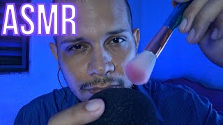 ASMR PINCEL E ESPUMA NO MICROFONE Sussurros sons de boca Pincel no Microfone asmrcaseiro [upl. by Thanos]