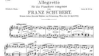 Schubert  Allegretto in C minor D915  with score [upl. by Yhcir]