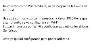 Imprimir en Xerox 3020  Andriod usando WIFI [upl. by Annaiuq]