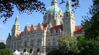 STADT HANNOVER  NEUES RATHAUS und MASCHPARK 2018  Rundgang [upl. by Tarton725]