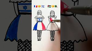 drawing girls clothes  we support Palestine shorts drawing algeria france [upl. by Ahsim643]