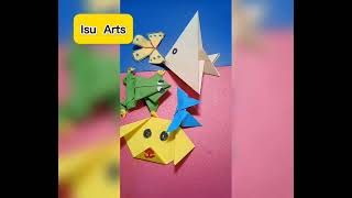 Craft ideas 🐰 Easy origami animals 🐺 paper origami 🐼🐸🐨 [upl. by Annyahs]