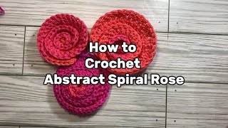 Crochet Easy Flower for Absolute Beginners Tutorial Uses Only 2 Stitches for Complete Rose [upl. by Rutter466]