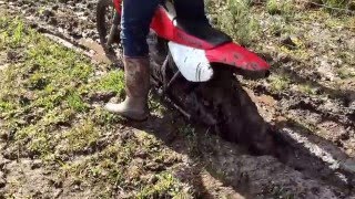 Mud bogging on the dirt bikes [upl. by Acirred]