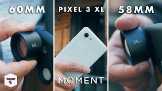 Moment 58mm vs 60mm Lens Comparison  Google Pixel 3 XL Photography [upl. by Llertnad103]