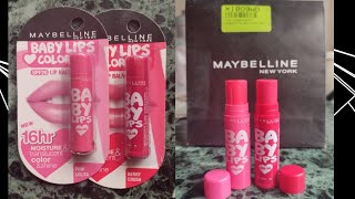 Maybelline baby lips lip balm with spf 20berry crushpink lolitajust 175 rupees☺ [upl. by Pelag]