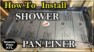 How To Install Oatey PVC Shower Pan Liner [upl. by Frodina946]