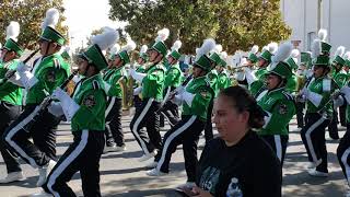 Reedley High School Marching Band at Dinuba Raisin Parade [upl. by Neirad]