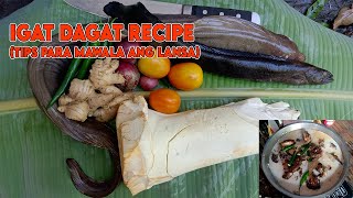 Igat recipe  Ginataang igat na may ubod ng niyog at ito ang mabisang pampawala ng lansa [upl. by Wystand103]