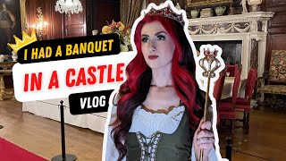 I had a BANQUET in an actual English CASTLE 🏰🧆 King of the Castle trip to Warwick vlog [upl. by Naneik753]