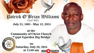 Patrick O Brian Williams AkA Tred Willi Thanksgiving Service [upl. by Dinan]