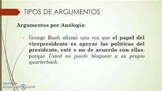 Tipos de Argumentos [upl. by Ylrebmek]