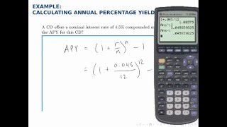 Finance Example Calculating APY with Formula [upl. by Norym380]