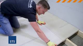 Install STS Flooring with Squaredeals 18mm amp 22mm Construction Board TG4  Installation Guide [upl. by Kassia601]