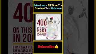 Brian Lara  All Time The Greatest Test Batsman  factsmaavalite brianlara batsman 400runs [upl. by Labotsirc]