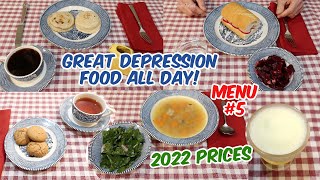 We Ate Depression Era Food ALL DAY Menu 5  What Did It Cost In 2022  Healthy Budget Meals For 2 [upl. by Hgalehs]