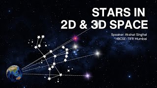 Astronomy for Beginners Stars in 2D amp 3D Space English  HBCSE  OAE  Dr Akshat Singhal [upl. by Aidyl]