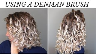 How to use the Denman Brush on WavesCurly  Wet to Dry Routine [upl. by Egerton]