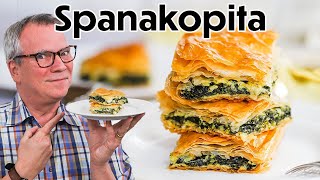 Homemade Spanakopita Greek Spinach Pie is INCREDIBLE [upl. by Marijn]