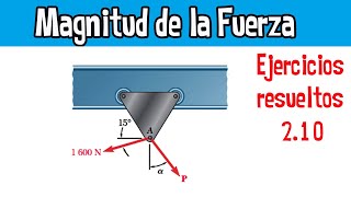 210 Determinar La Magnitud De Una Fuerza Por Trigonometria [upl. by Benyamin87]