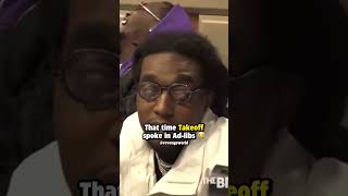 That time Takeoff only spoke in Adlibs 🤣 [upl. by Bonnibelle]